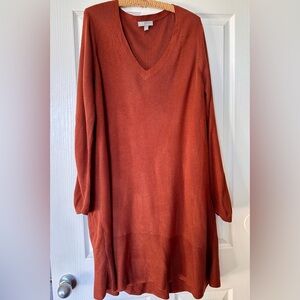ASOS Rust Sweater High Low Dress